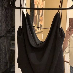 Black bareback blouse